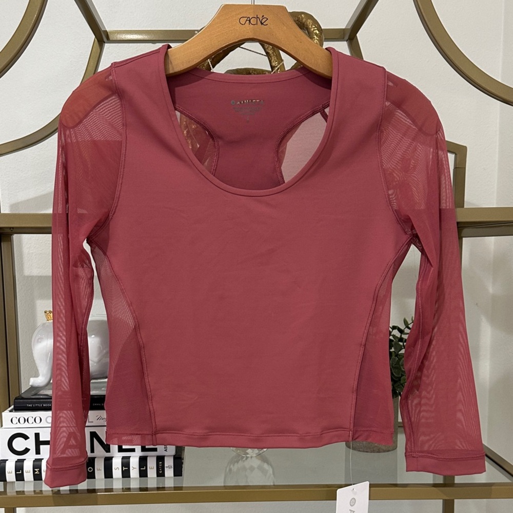Athleta Mauve Long Sleeve Blouse